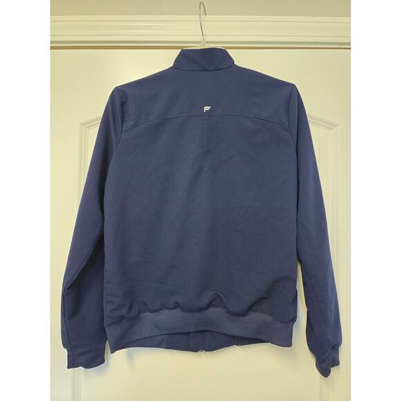 Fabletics Mens The Don Everyday Bomber Size Small Navy Lined Rain Resistant - Picture 5 of 10